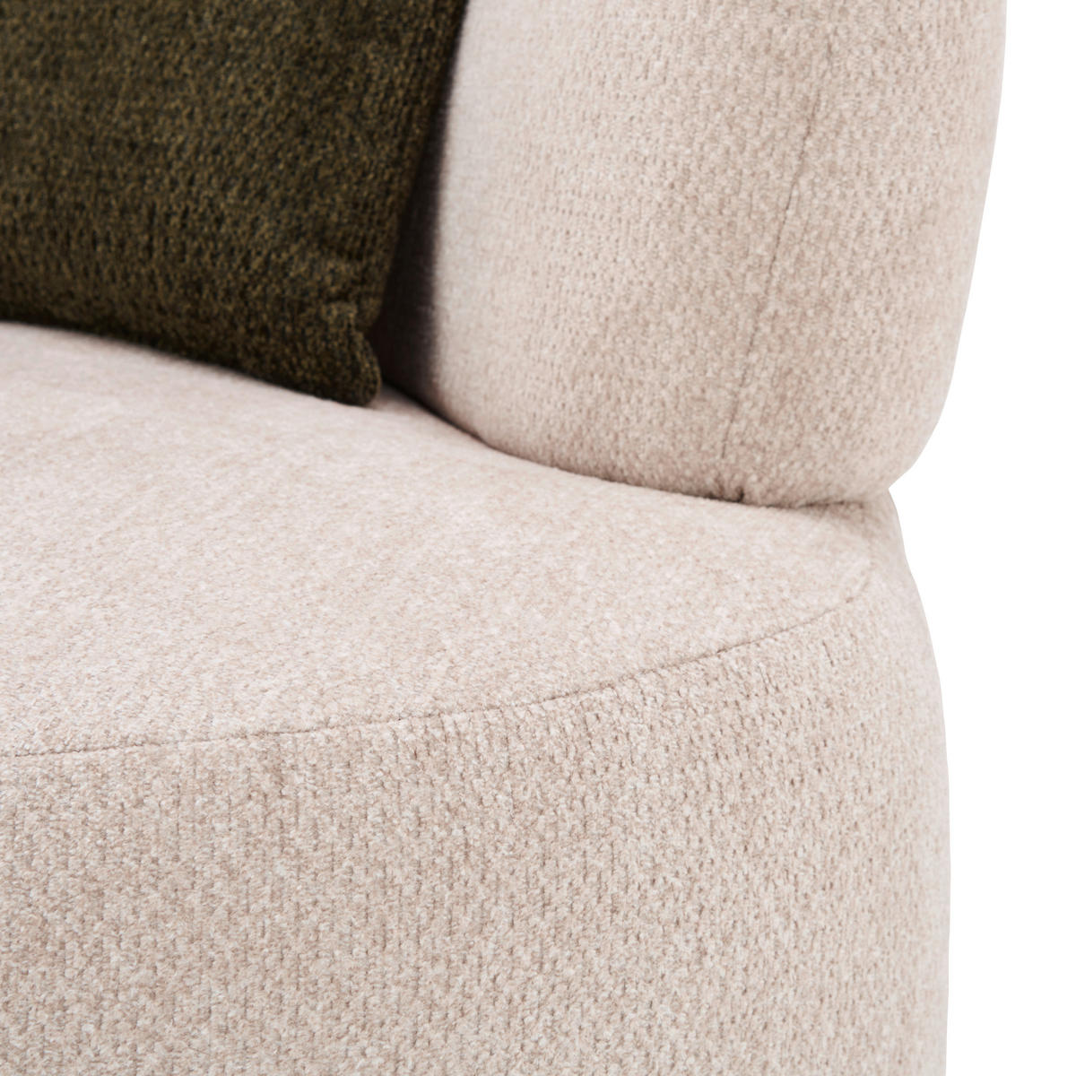 RÉCAMIERE Dunkelgrün, Beige Chenille  - Dunkelgrün/Beige, MODERN, Kunststoff/Textil (166/86/105cm) - Hom`in