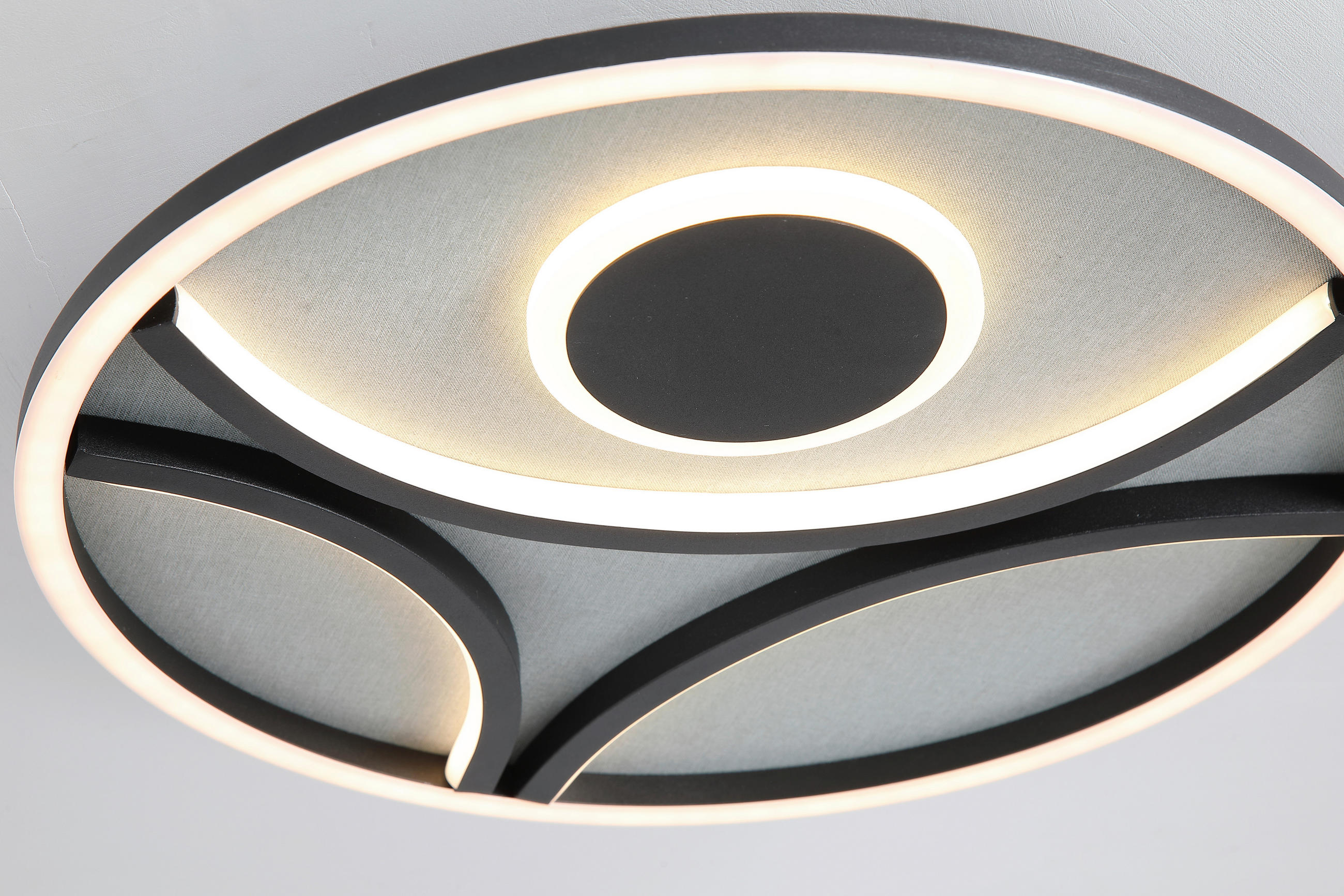 PLAFONIERĂ CU LED - alb/negru, Basics, plastic/metal (39/5cm)