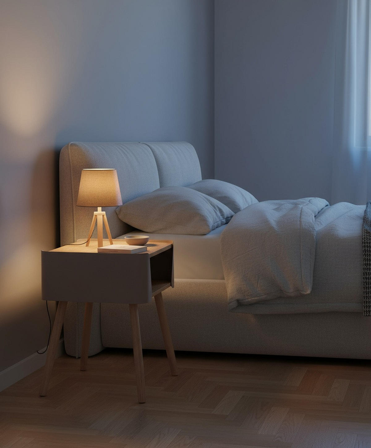 NOČNÝ STOLÍK, borovica, prírodná farba, béžová, 40/54,5/39 cm - prírodná farba/béžová, Design, kov/drevo (40/54,5/39cm) - Xora