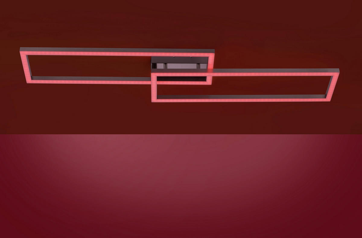 LED-DECKENLEUCHTE Lolasmart-Maxi  Smart 110/26,5/8,5 cm   - Silberfarben, Design, Kunststoff/Metall (110/26,5/8,5cm)