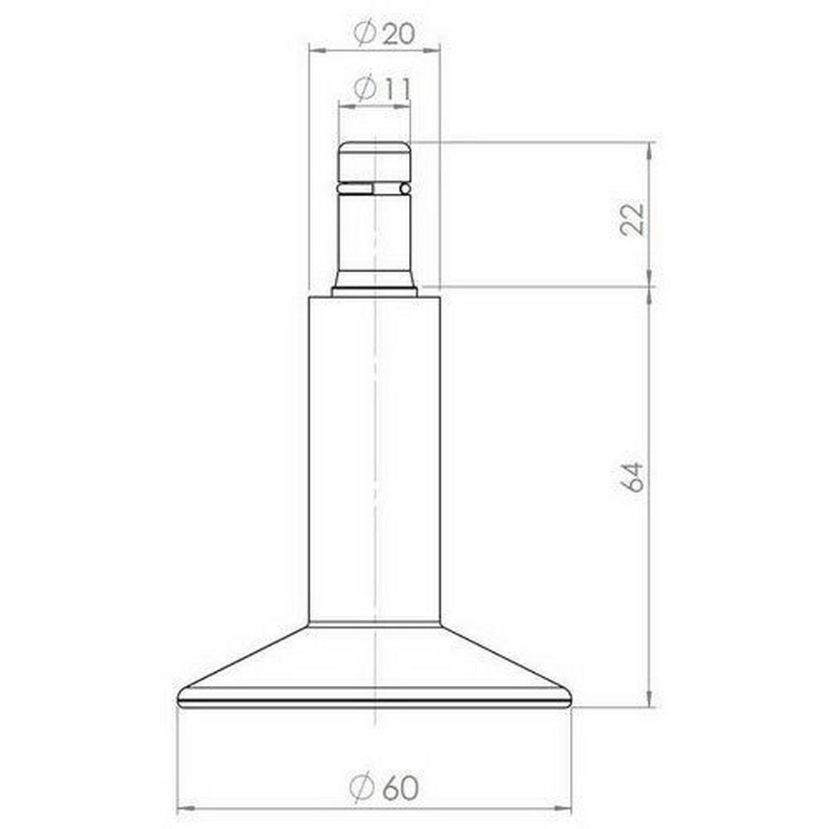 BÜROSTUHLGLEITER - Schwarz, Basics, Kunststoff/Metall (6/6,4/6cm) - MID.YOU