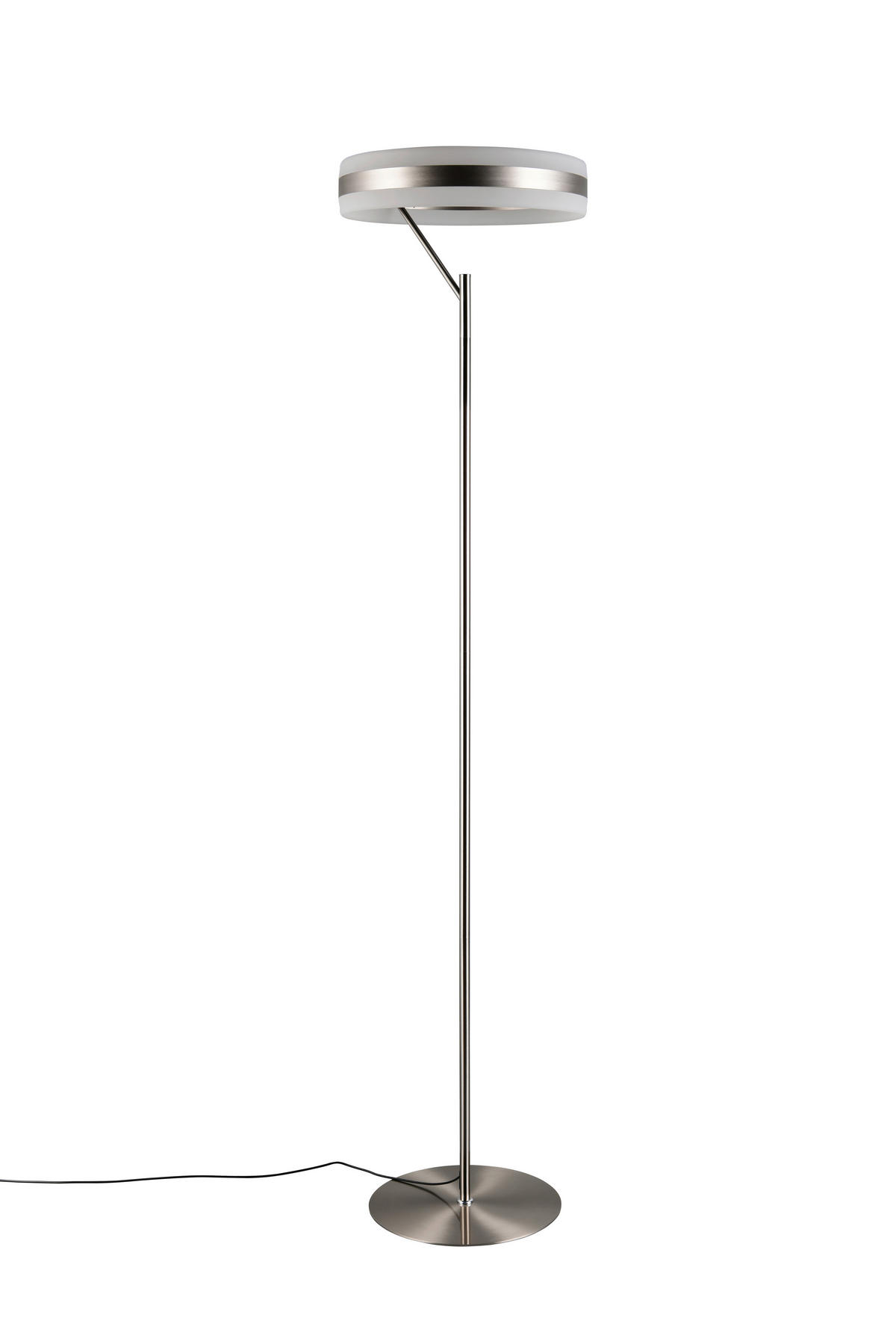 LED-STEHLEUCHTE - Weiss/Nickelfarben, Design, Kunststoff/Metall (40/180cm) - Trio Leuchten