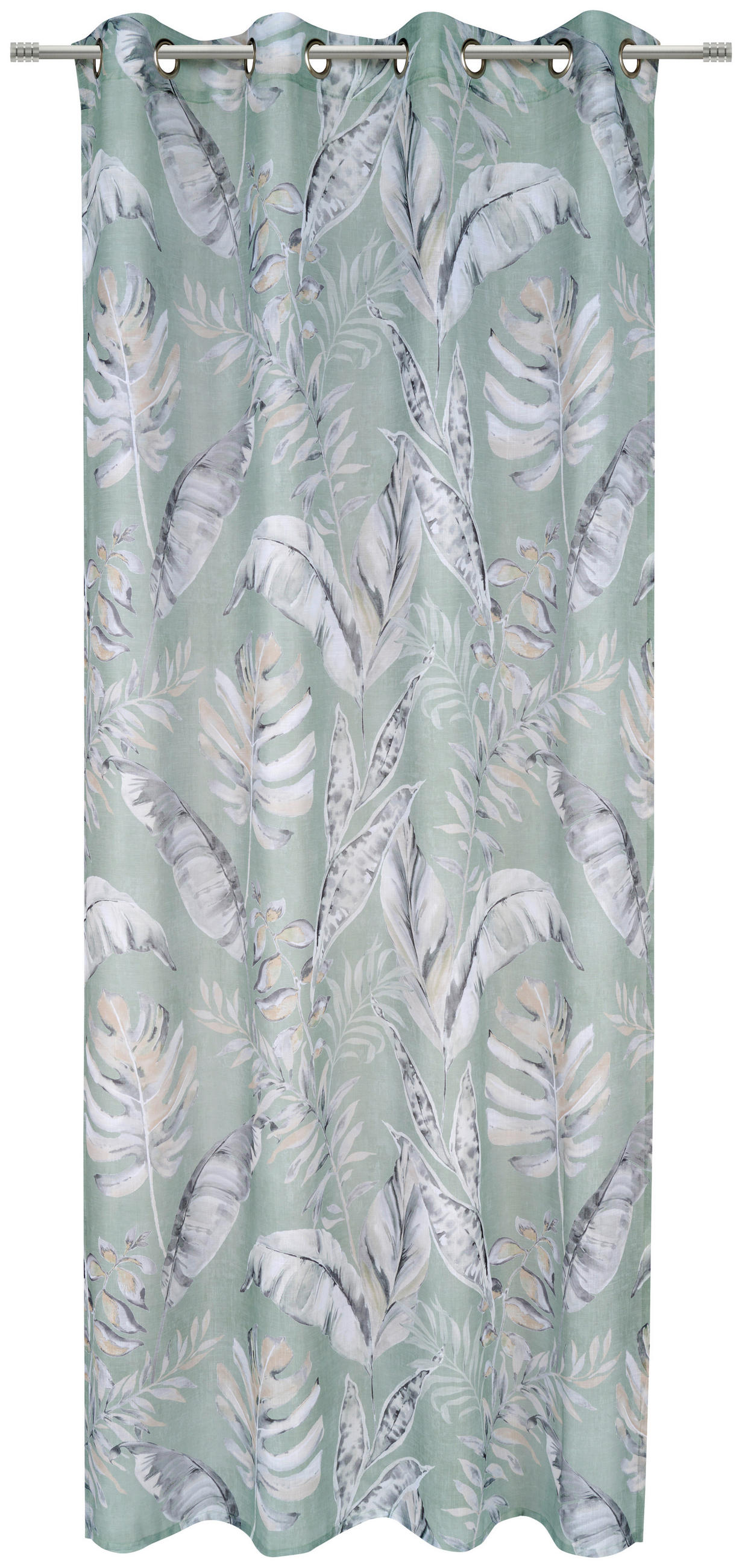 ÖSENVORHANG halbtransparent  - Grün, Design, Textil (140/245cm) - Esposa