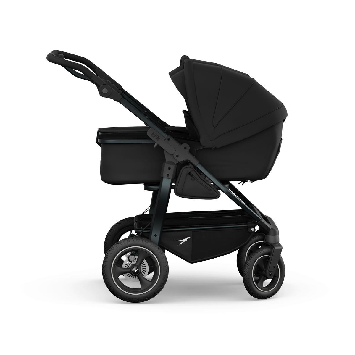 GESCHWISTERWAGEN Duo 2-in-1 Kombi  - Anthrazit/Schwarz, Basics, Textil/Metall (79/111/111cm) - TFK