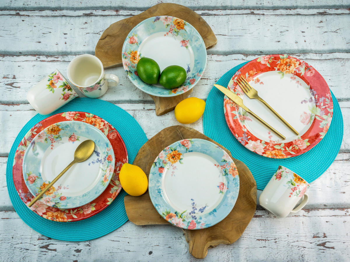 KOMPLETT SERVIS 16 delar  - multicolor, keramik (44/27/40cm) - Creatable