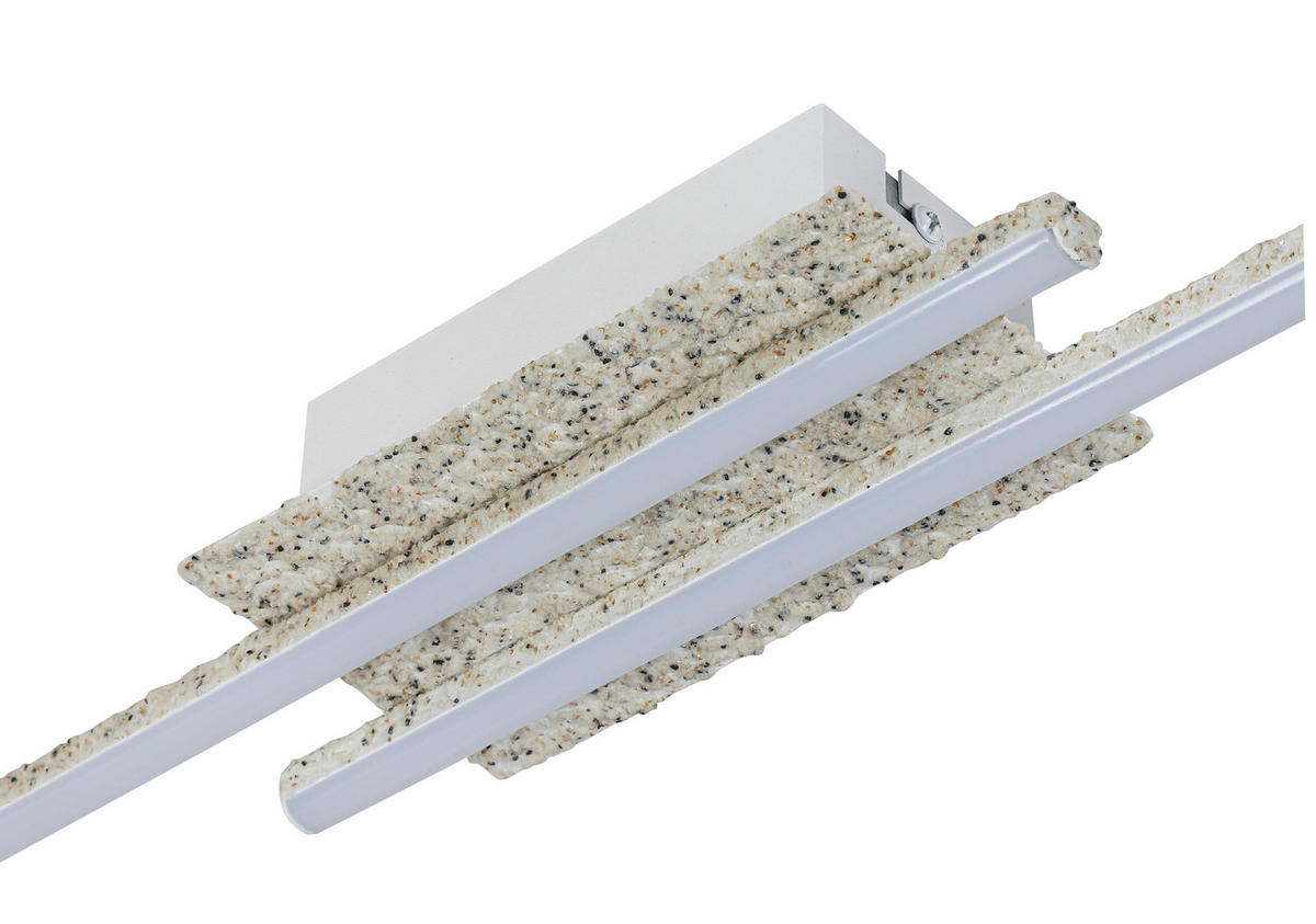 DECKENLEUCHTE 80/9/5,5 cm  - Weiß, Trend, Kunststoff/Metall (80/9/5,5cm) - Collett's Monde