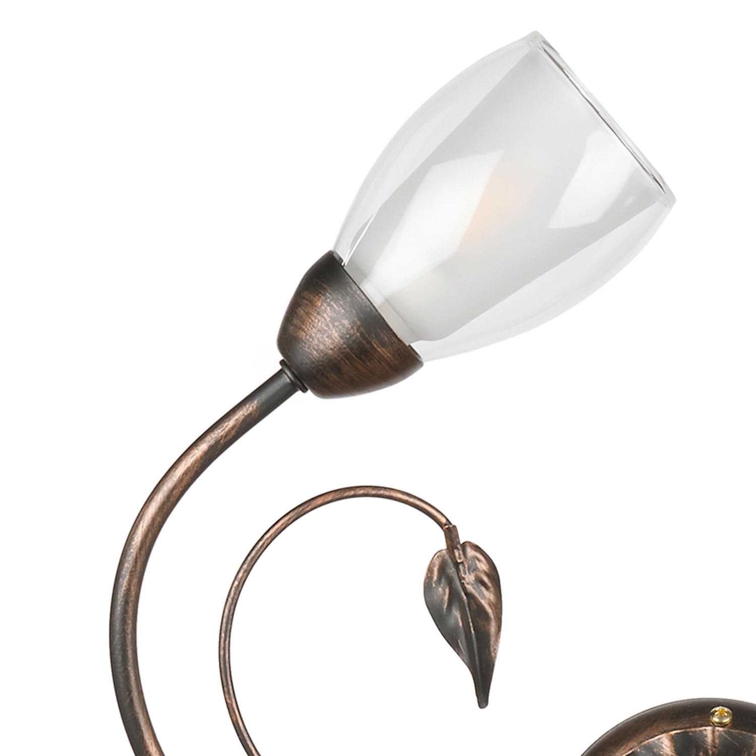DECKENLEUCHTE    90/50/20 cm  - Cognac, KONVENTIONELL, Glas/Metall (90/50/20cm)