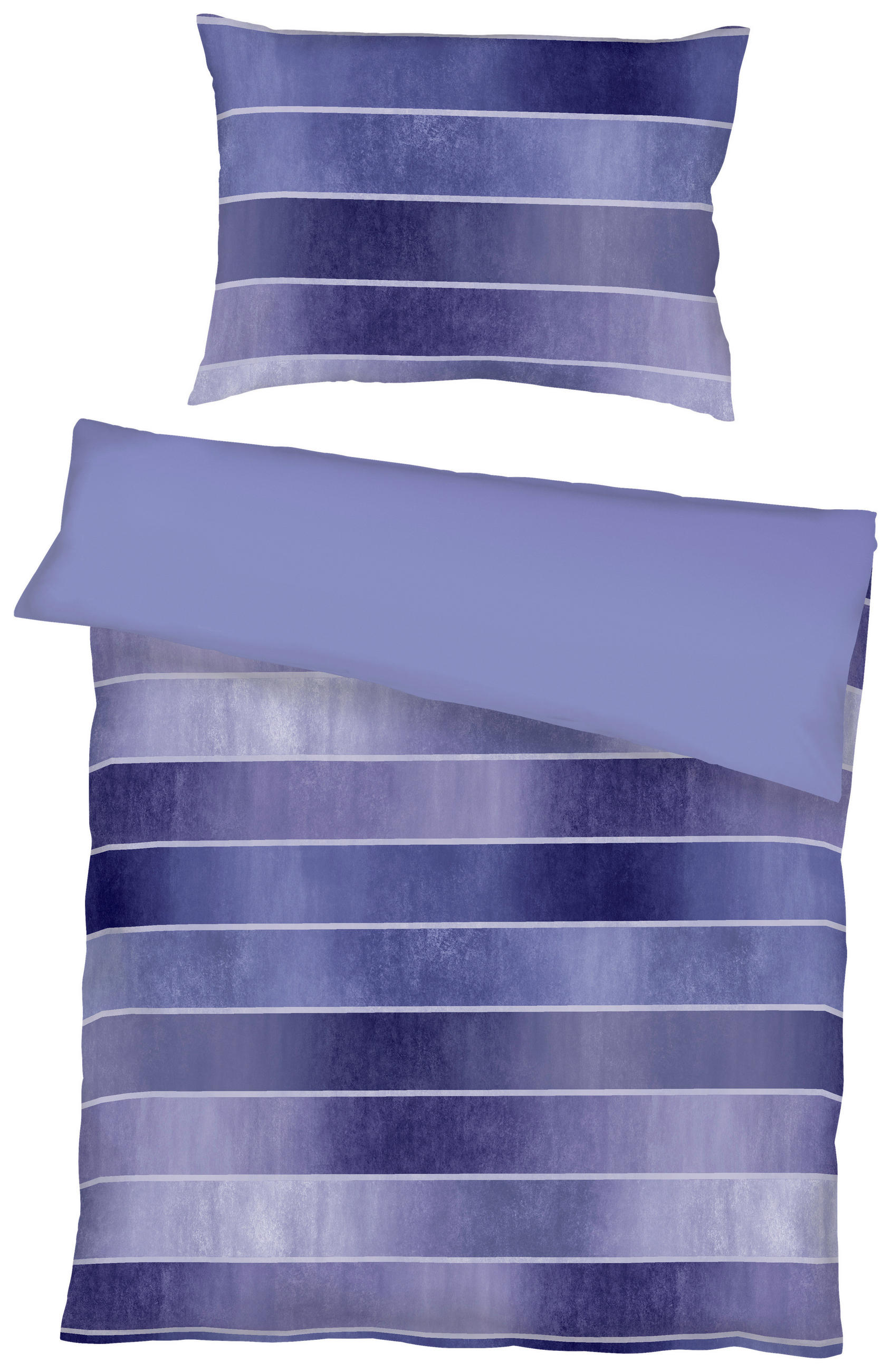 BETTWÄSCHE 2-teilig Makosatin 140/200 cm  - Violett, KONVENTIONELL, Textil (140/200cm) - Kaeppel