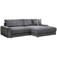 ECKSOFA Dunkelgrau Cord  - Dunkelgrau/Schwarz, MODERN, Kunststoff/Textil (300/180cm) - Carryhome