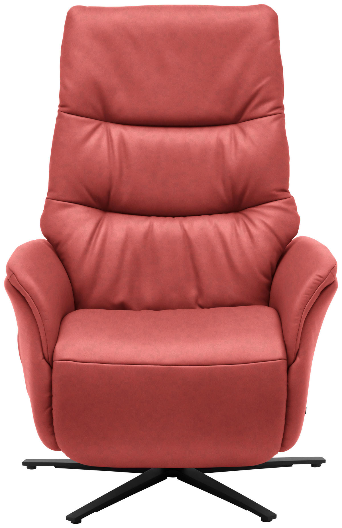 MASSAGESESSEL Echtleder Rot    - Anthrazit/Rot, KONVENTIONELL, Leder/Metall (74/114/97cm) - Himolla