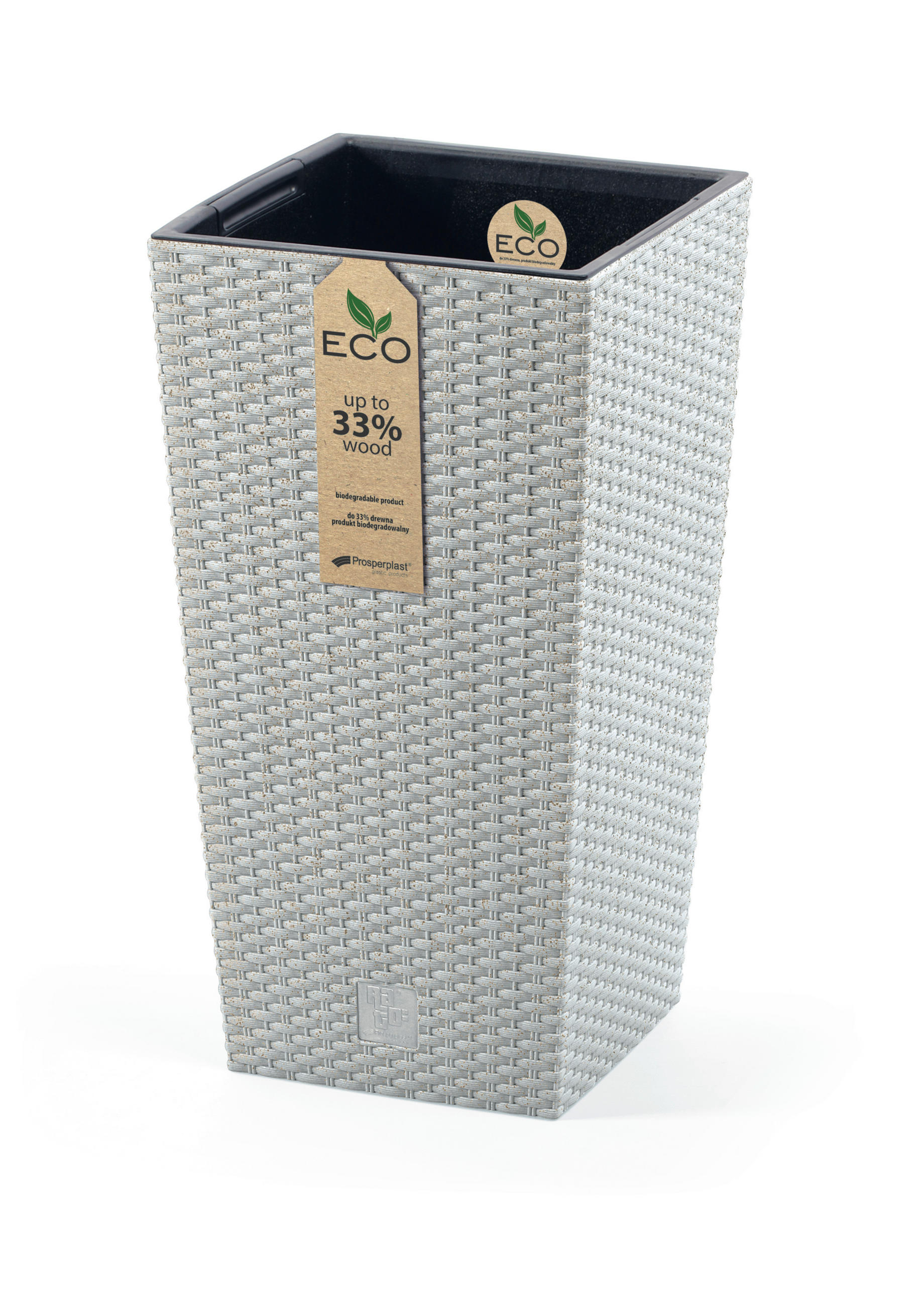 TRUHLÍK NA KVETY plast, 24/45/24 cm - biela, Basics, plast (24/45/24cm)