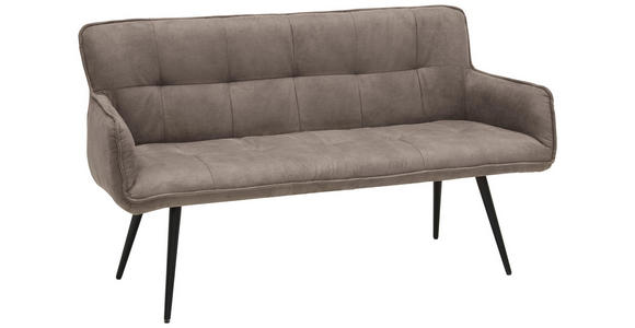 SITZBANK 160/88/60 cm in Braun, Schwarz - Schwarz/Braun, Design, Textil/Metall (160/88/60cm) - Hom`in