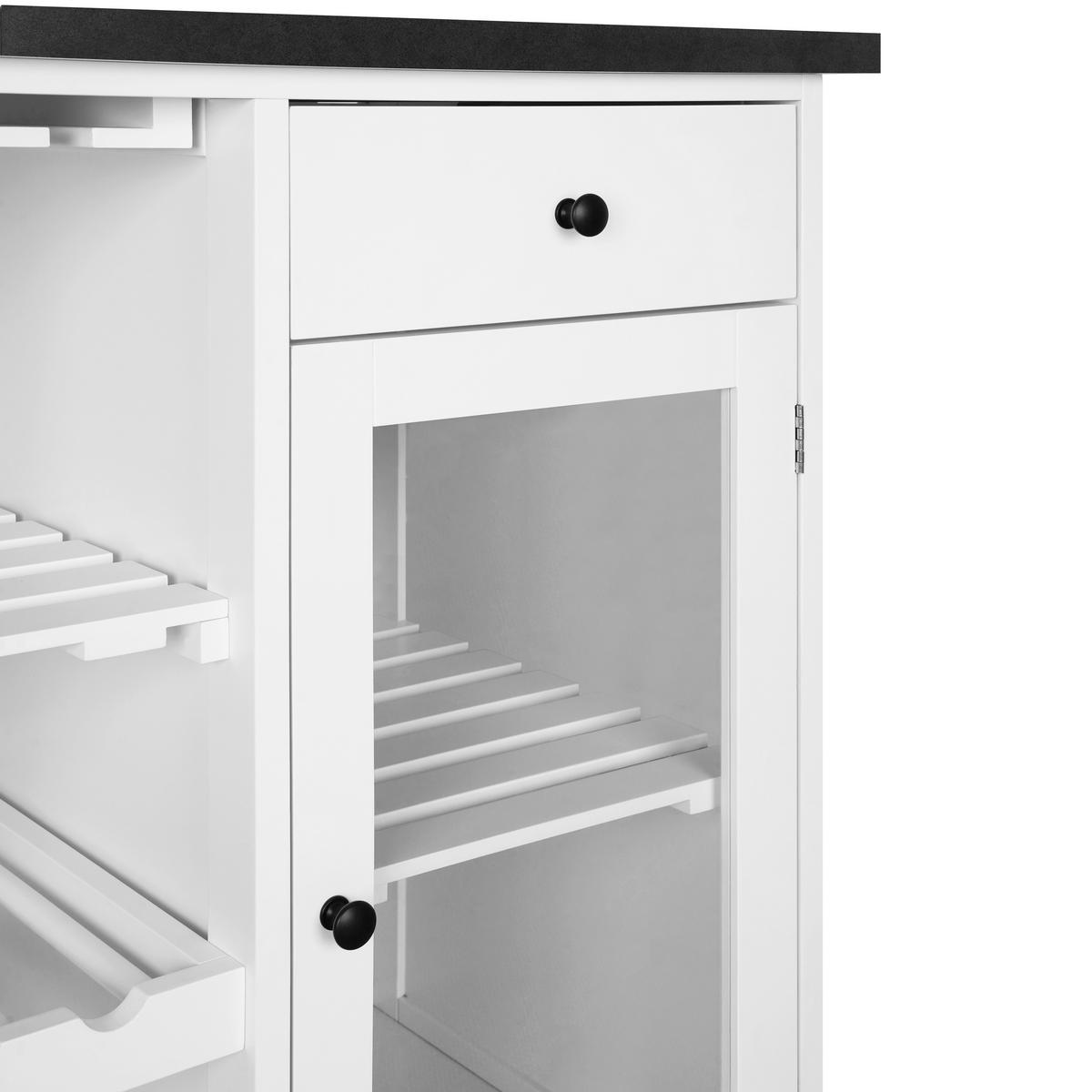 KÜCHENINSEL   in Schwarz, Weiß  - Schwarz/Weiß, Basics, Holzwerkstoff/Kunststoff (76/87/48cm) - MID.YOU