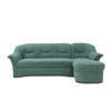 ECKSOFA Petrol Mikrofaser  - Petrol/Schwarz, KONVENTIONELL, Kunststoff/Textil (232/146cm) - MID.YOU