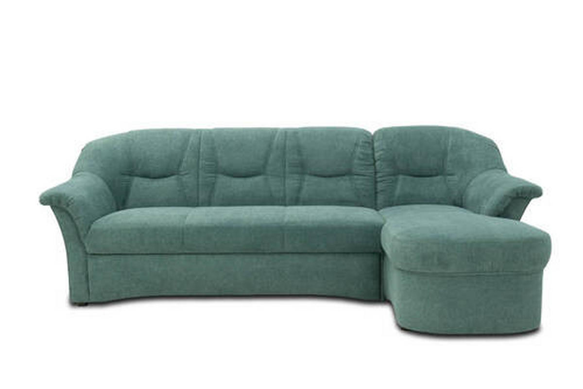 ECKSOFA Petrol Mikrofaser  - Petrol/Schwarz, KONVENTIONELL, Kunststoff/Textil (232/146cm) - MID.YOU