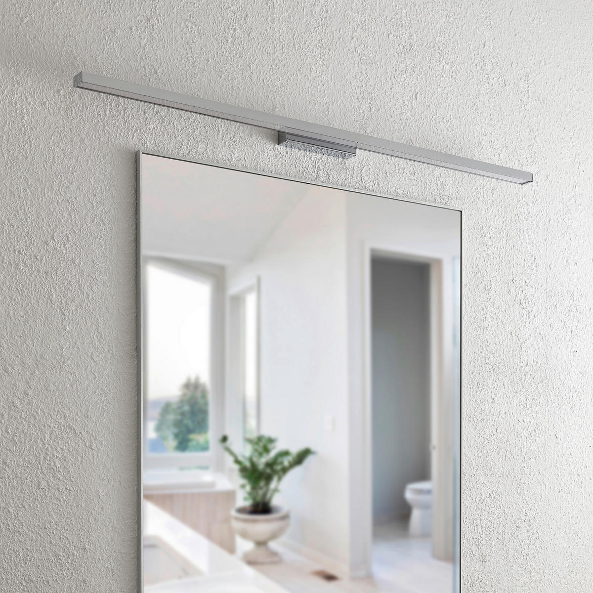 LED-WANDLEUCHTE Aurora 120/5/7 cm   - Alufarben, Basics, Kunststoff/Metall (120/5/7cm) - Novel