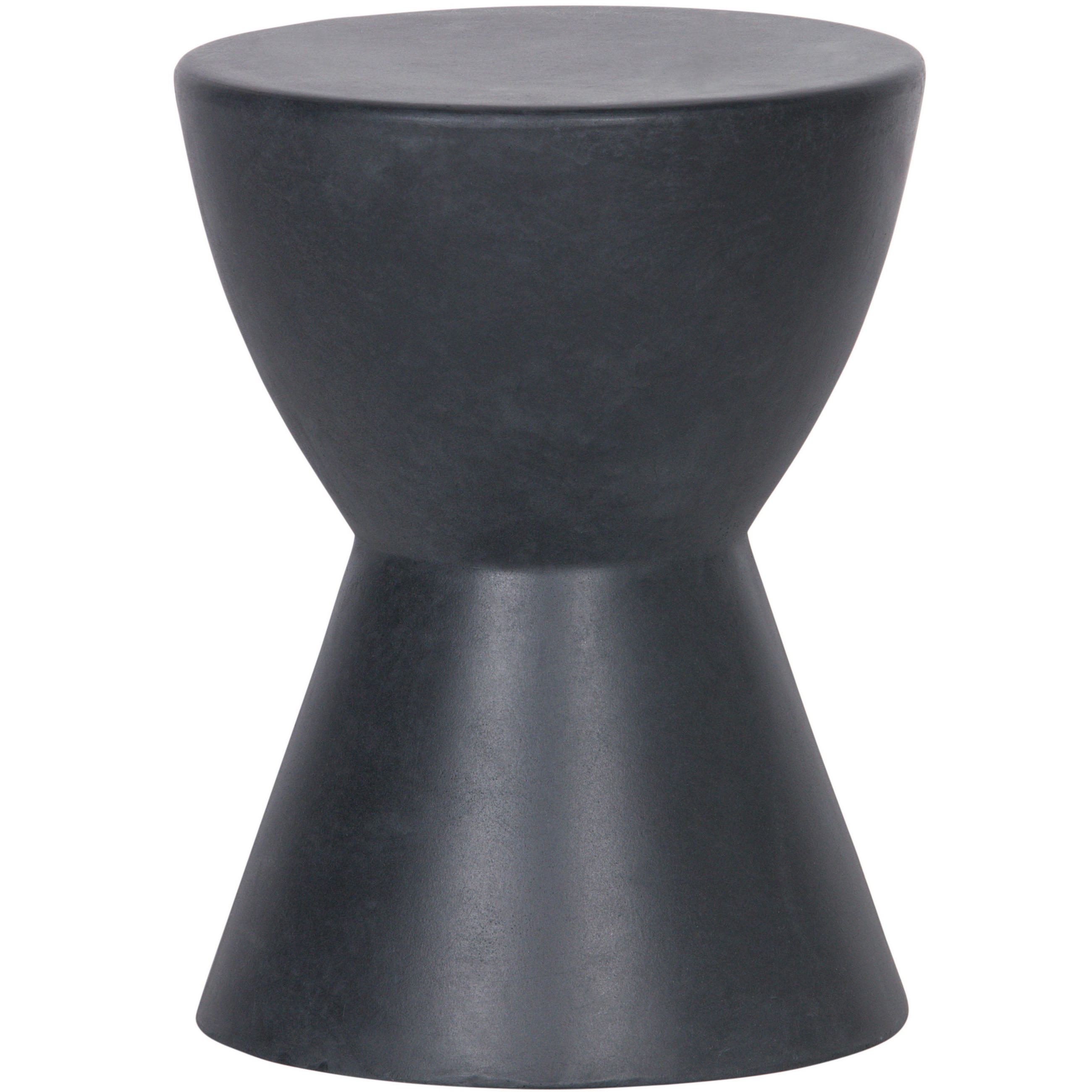 HOCKER Dover Schwarz  - Schwarz, Design, Glas/Keramik (35/45/35cm) - Livetastic