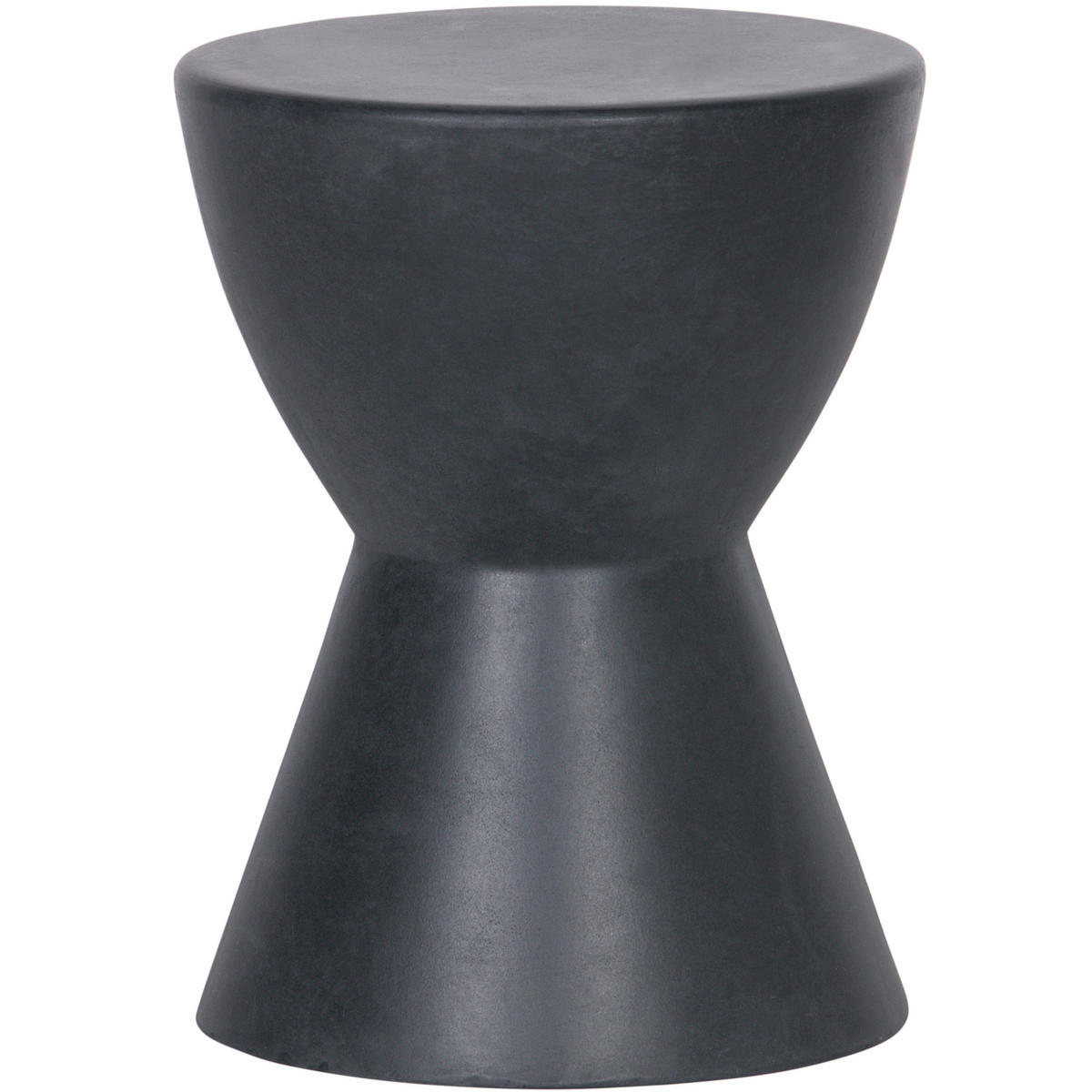 HOCKER Dover Schwarz  - Schwarz, Design, Glas/Keramik (35/45/35cm) - Livetastic