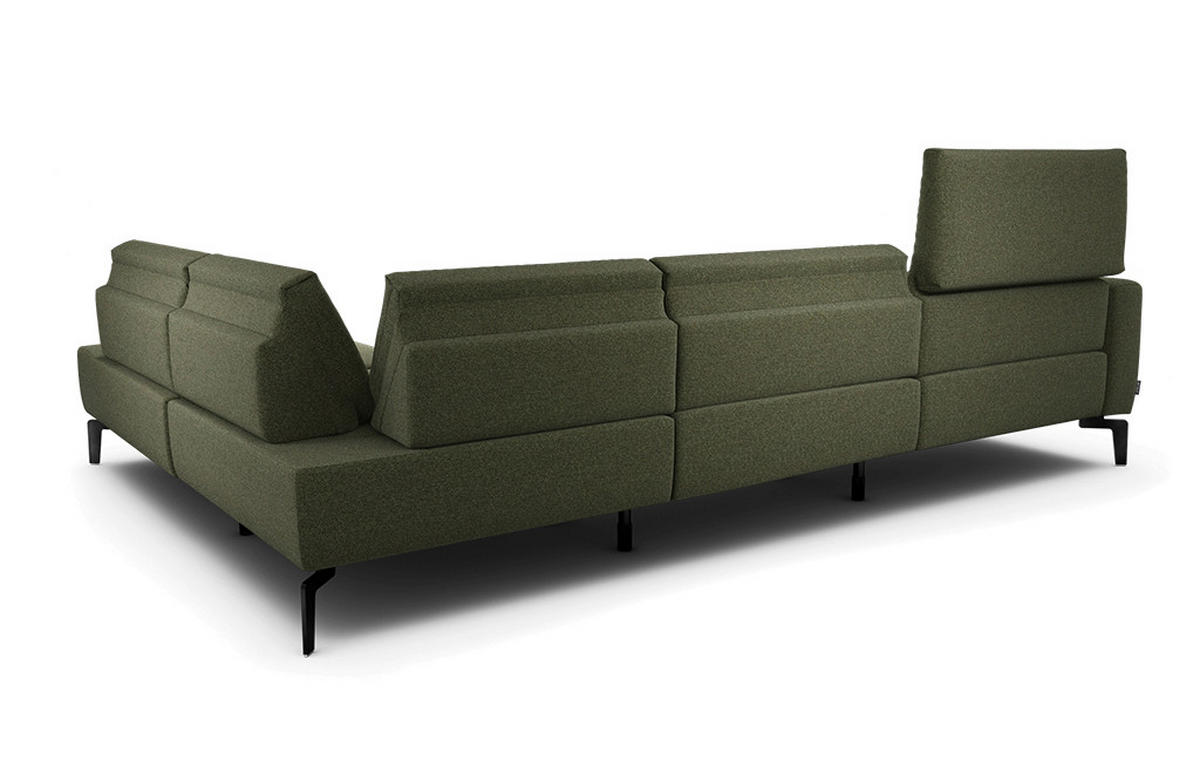 Freisteller von SENSOO ECKSOFA Cosy Waldgrün Chenille.