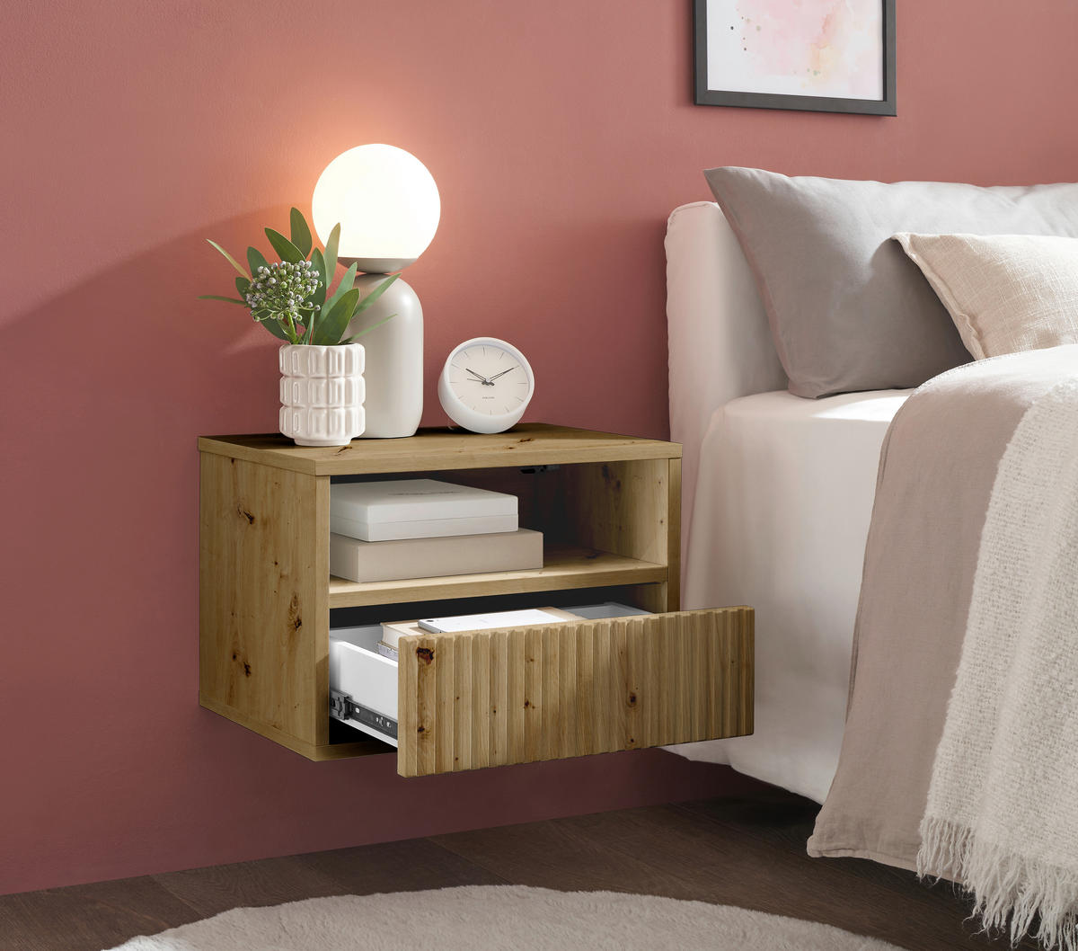 NACHTSCHRANK 46/31/32 cm  - Eiche Artisan, KONVENTIONELL, Holzwerkstoff (46/31/32cm) - Boxxx