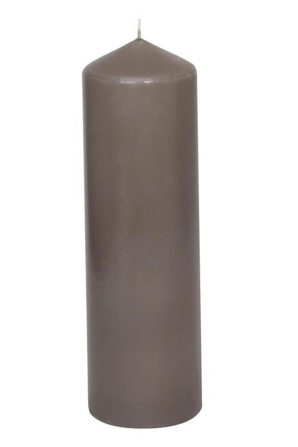 STUMPENKERZE  - Grau, Basics (9,0/28cm) - Steinhart