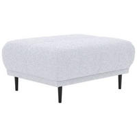 HOCKER Flachgewebe Hellgrau  - Hellgrau/Schwarz, Design, Holz/Textil (93/45/77cm) - Stylife