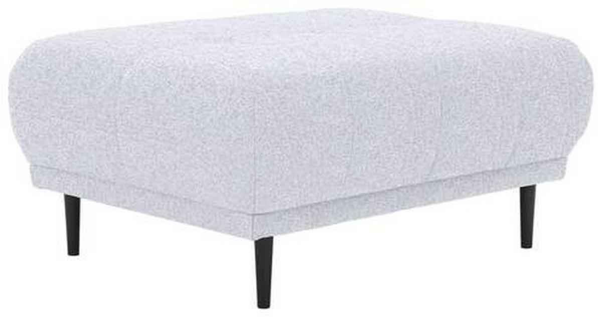 HOCKER in Textil Hellgrau  - Hellgrau/Schwarz, Design, Holz/Textil (93/45/77cm) - Stylife