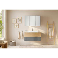 BADEZIMMER 2-teilig  in  - Wildeiche/Weiß, Trend, Glas/Holzwerkstoff (100/200/47cm) - Held