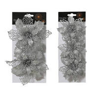 KUNSTBLUME - Silberfarben, LIFESTYLE, Kunststoff (2,00/13,00/13,00cm)