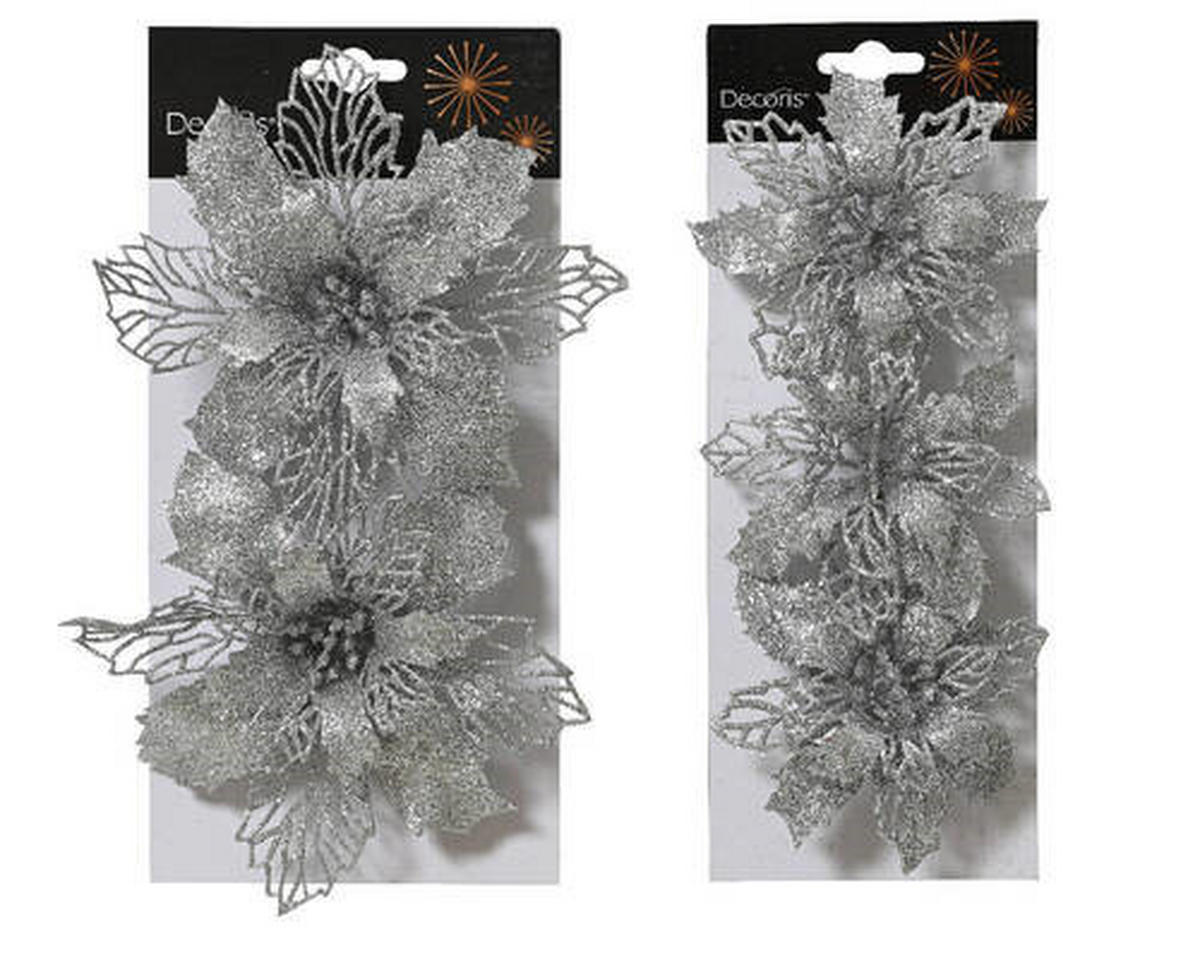 KUNSTBLUME - Silberfarben, LIFESTYLE, Kunststoff (2,00/13,00/13,00cm)