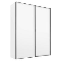 SCHWEBETÜRENSCHRANK in Weiss  - Weiss/Graphitfarben, Design, Holzwerkstoff/Metall (188/222/68cm) - Moderano