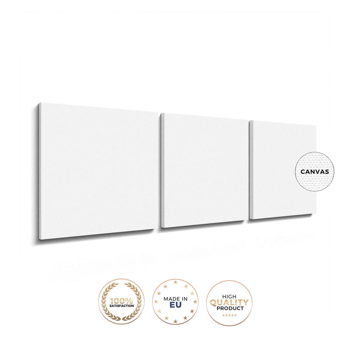 BILDERSET 3x32/32 cm  - Dunkelgrün/Goldfarben, Basics, Holz/Textil (3x32/32cm)