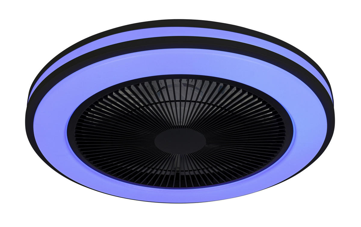 DECKENVENTILATOR - Schwarz/Weiß, Trend, Kunststoff/Metall (58/14,5cm) - Mican