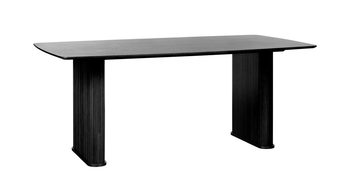 MATBORD i trämaterial, trä 190/100/75 cm   - svart, Trend, trämaterial/trä (190/100/75cm) - home24