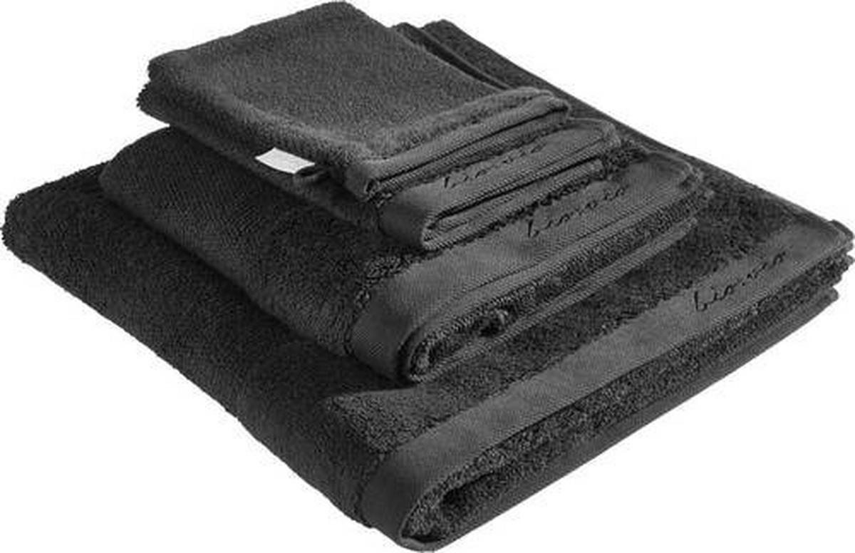 WASCHLAPPEN BONITA Schwarz 4-teilig  - Schwarz, Natur, Textil (16/21cm) - Bio:Vio