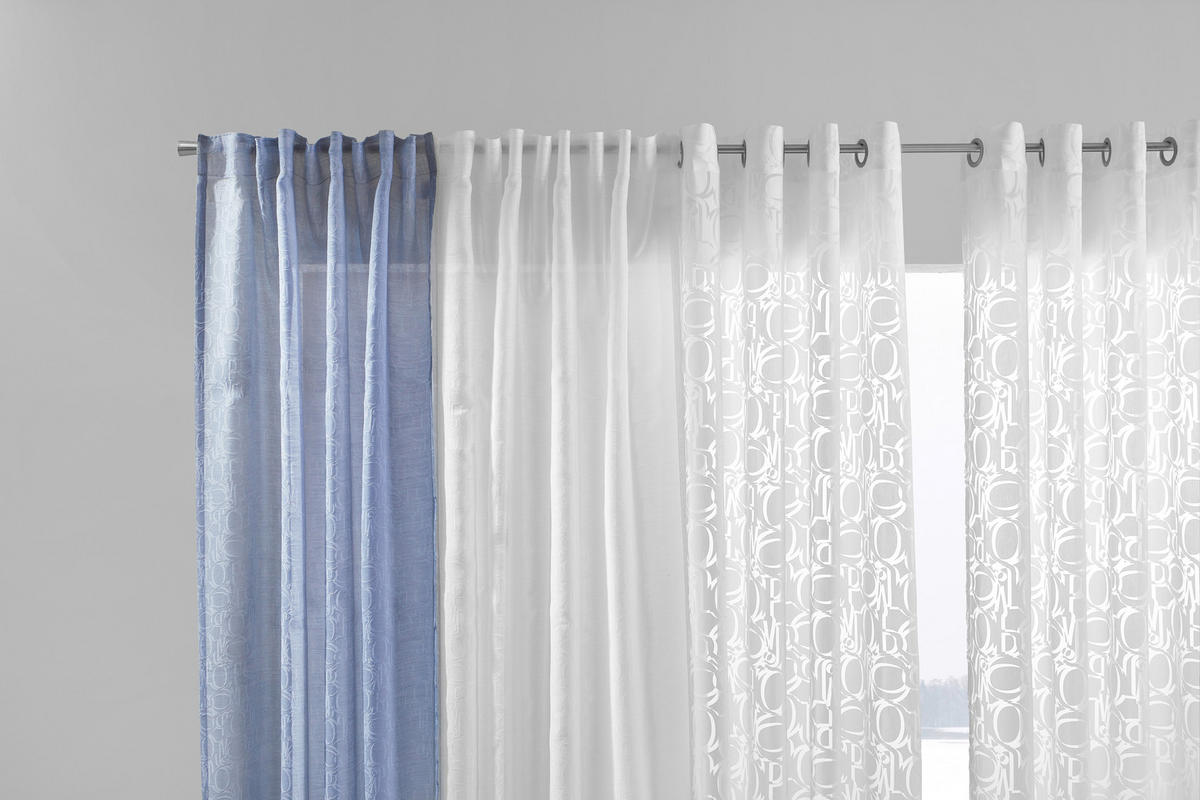 FERTIGVORHANG transparent  - Weiss, Basics, Textil (130/250cm) - Joop!