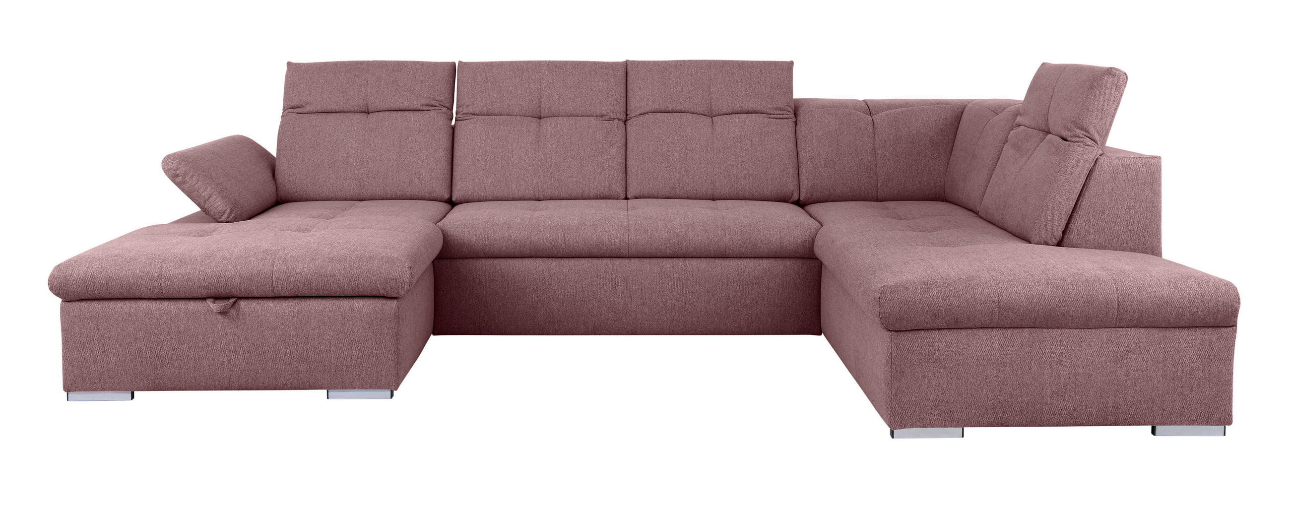 WOHNLANDSCHAFT in Beere  - Beere/Grau, Design, Textil/Metall (173/328/215cm) - MID.YOU