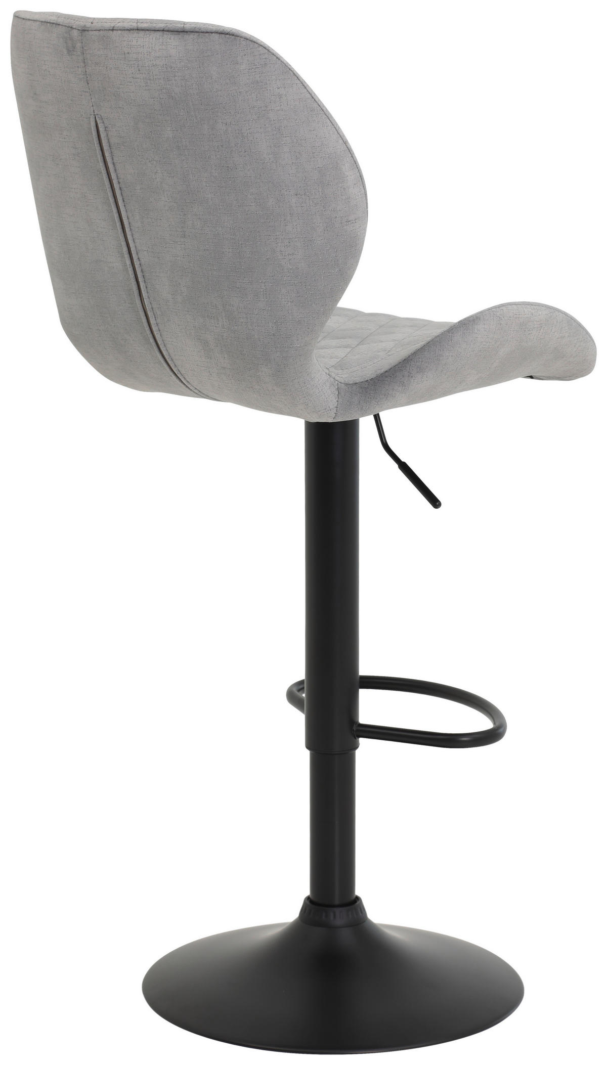 BARHOCKER in Metall, Textil Grau, Schwarz  - Schwarz/Grau, MODERN, Textil/Metall (42/96-117/51cm) - Boxxx