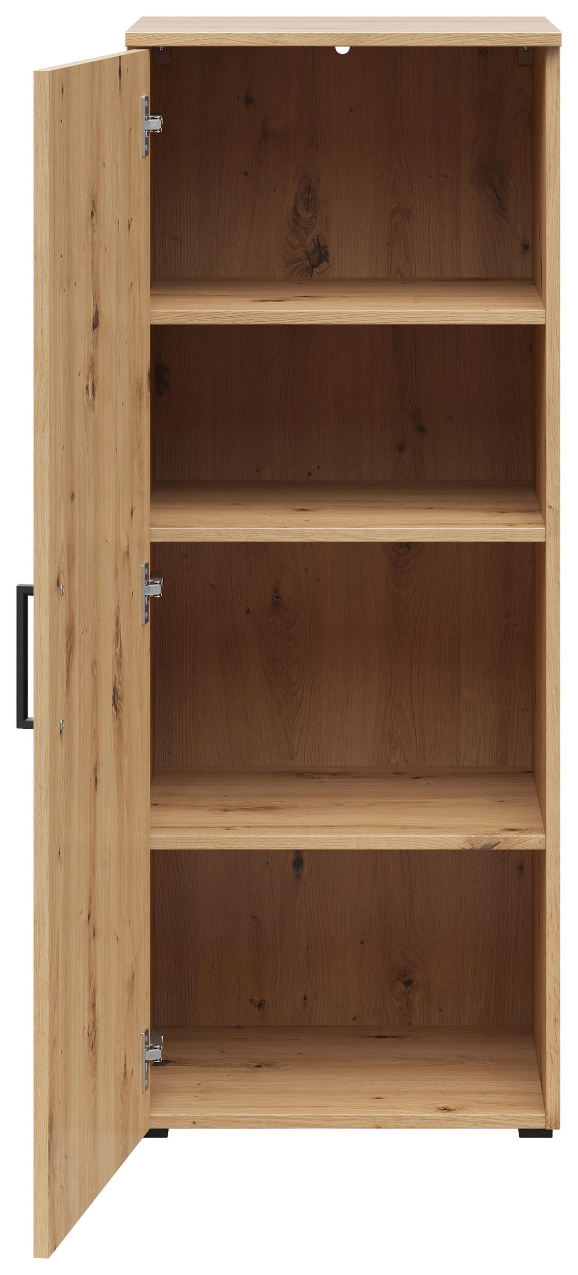 KOMMODE 45/115/40 cm  in Eiche Artisan  - Anthrazit/Schwarz, Modern, Holzwerkstoff/Kunststoff (45/115/40cm)