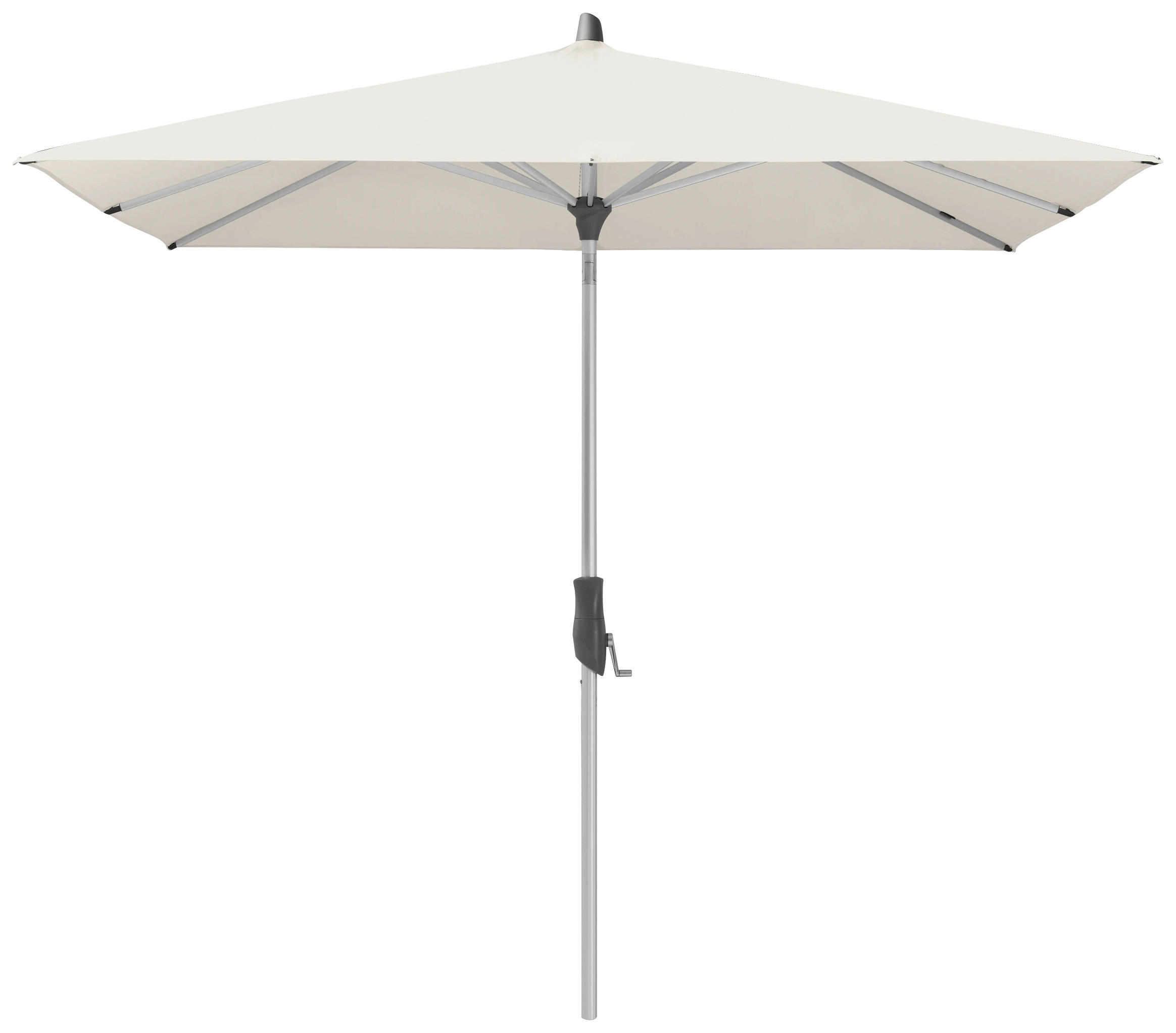 SONNENSCHIRM 250x200 cm Hellgelb  - Hellgelb/Alufarben, KONVENTIONELL, Textil/Metall (250/200cm) - Glatz