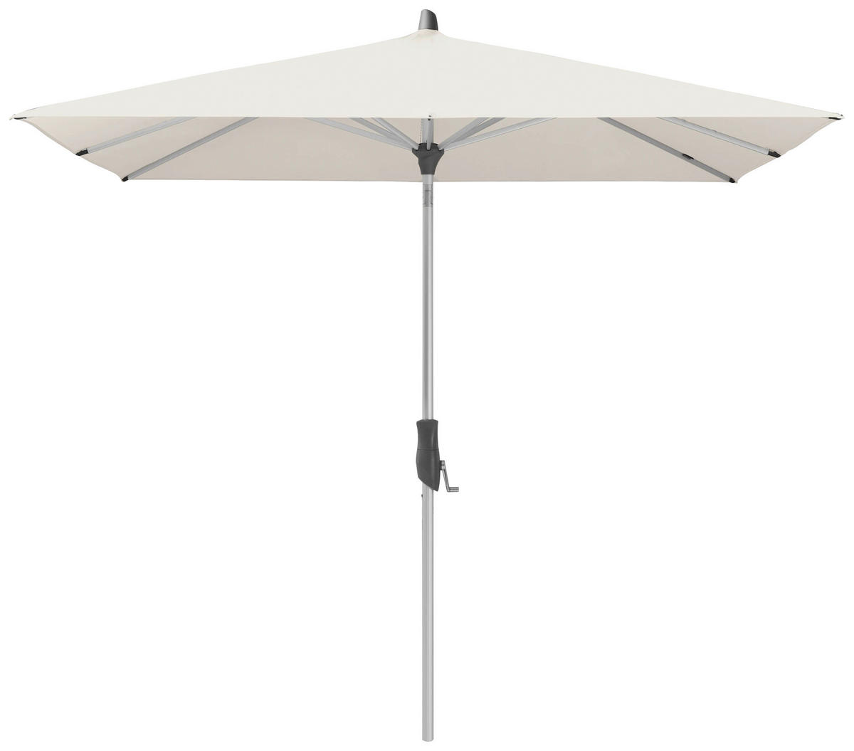 SONNENSCHIRM 250x200 cm Hellgelb  - Hellgelb/Alufarben, KONVENTIONELL, Textil/Metall (250/200cm) - Glatz