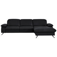 ECKSOFA  Echtleder Anthrazit  - Anthrazit/Schwarz, Design, Leder/Metall (307/169cm) - Beldomo Premium