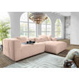 ECKSOFA  in Flachgewebe Rosa  280/170 cm  - Schwarz/Rosa, KONVENTIONELL, Kunststoff/Textil (280/170cm) - Carryhome