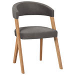 STUHL in Holz, Textil Dunkelgrau, Wildeiche  - Wildeiche/Dunkelgrau, MODERN, Holz/Textil (56/81/66cm) - Venda