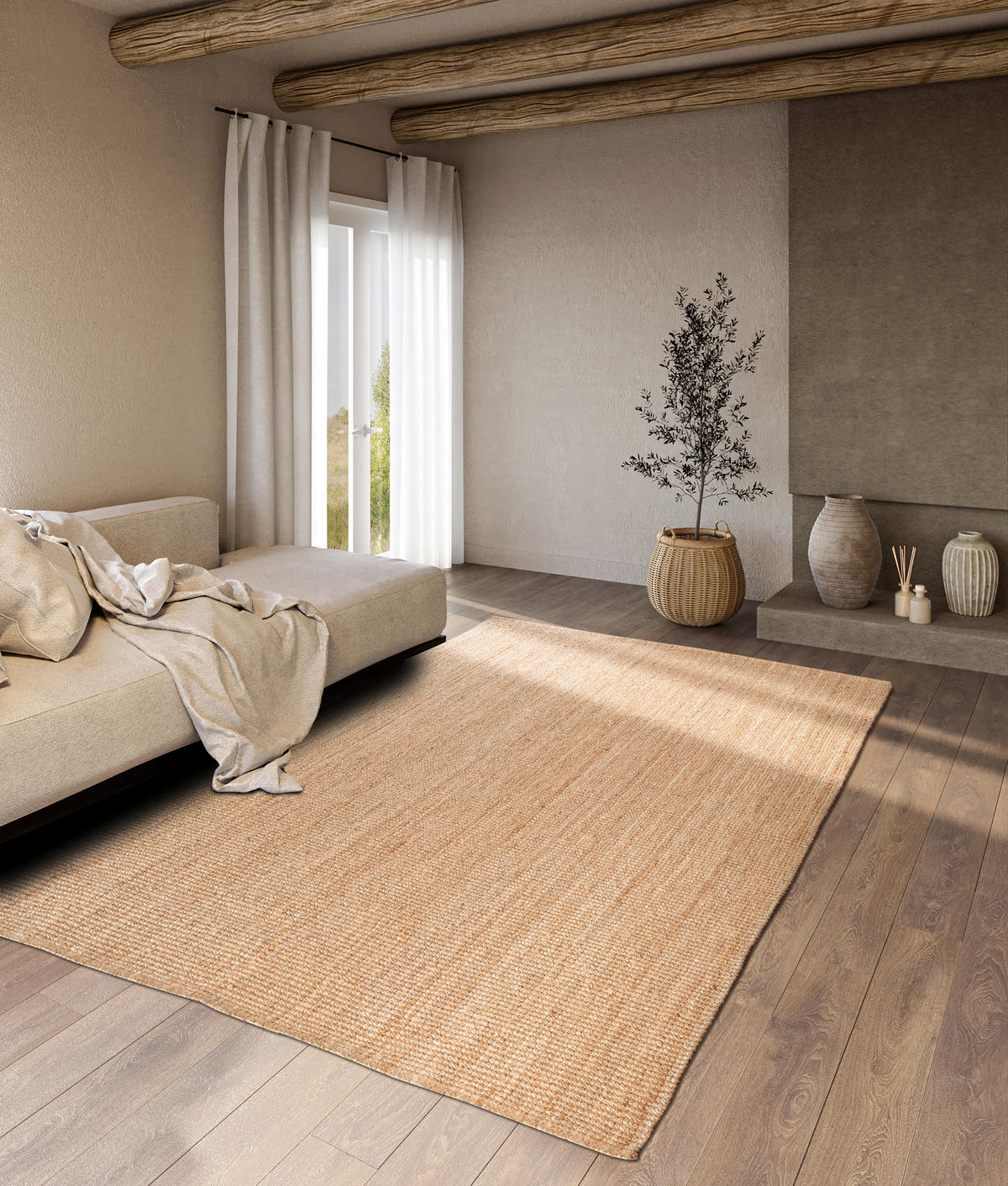 JUTETEPPICH 160/230 cm Kollektion 1791 Honig  - Honig, Basics, Textil (160/230cm) - Villeroy & Boch