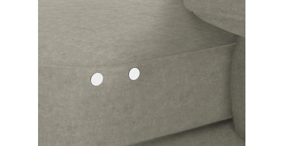 ECKSOFA in Velours Platinfarben 310/180 cm - Platinfarben/Schwarz, Design, Textil/Metall (310/180cm) - Dieter Knoll