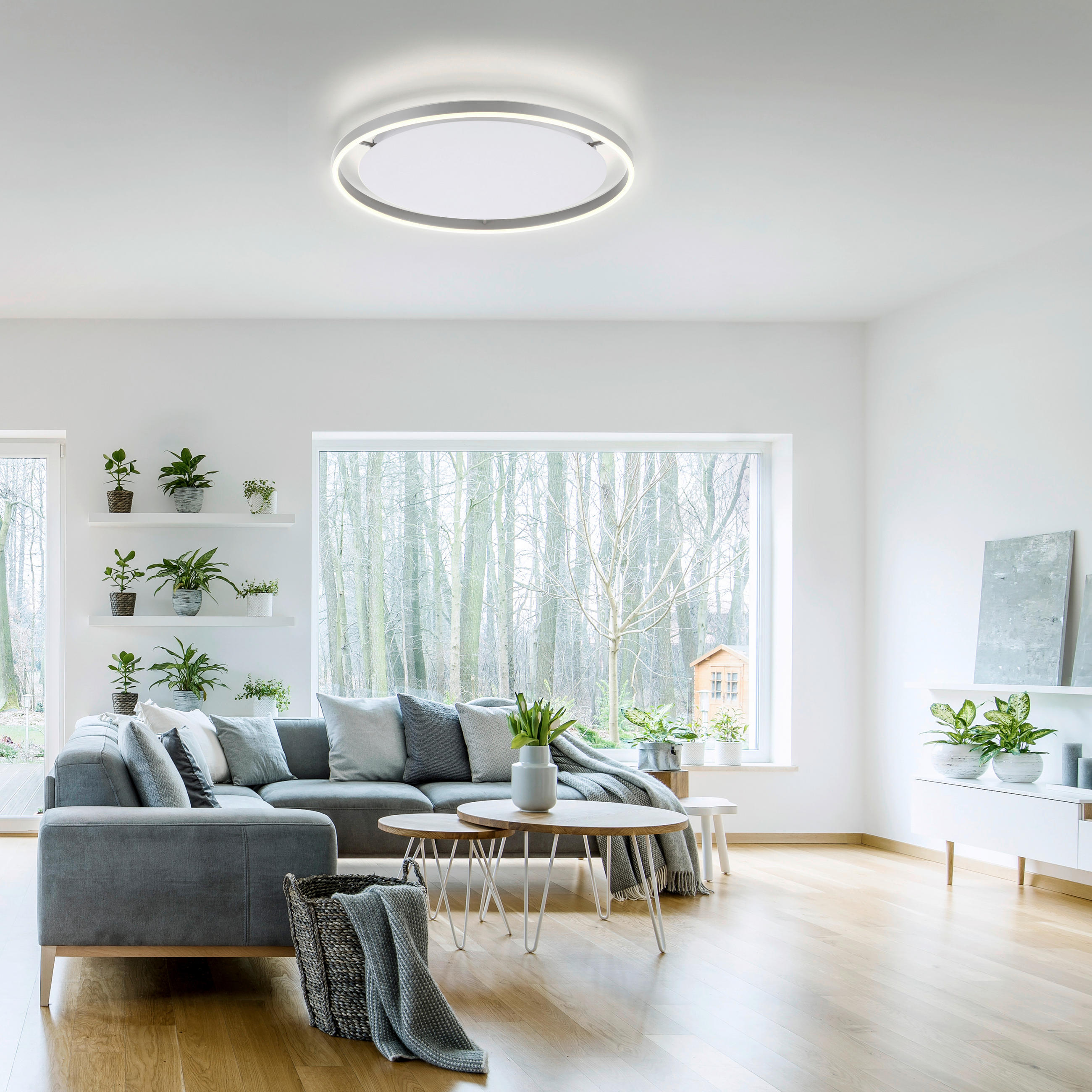 LED-DECKENLEUCHTE 58,5/58,5/5,3 cm   - Design (58,5/58,5/5,3cm)