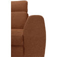 ECKSOFA Cognac Chenille  - Cognac/Schwarz, KONVENTIONELL, Textil/Metall (185/240cm) - Carryhome