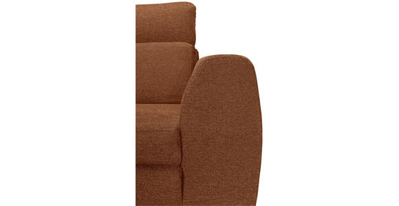ECKSOFA Cognac Chenille  - Cognac/Schwarz, KONVENTIONELL, Textil/Metall (185/240cm) - Carryhome