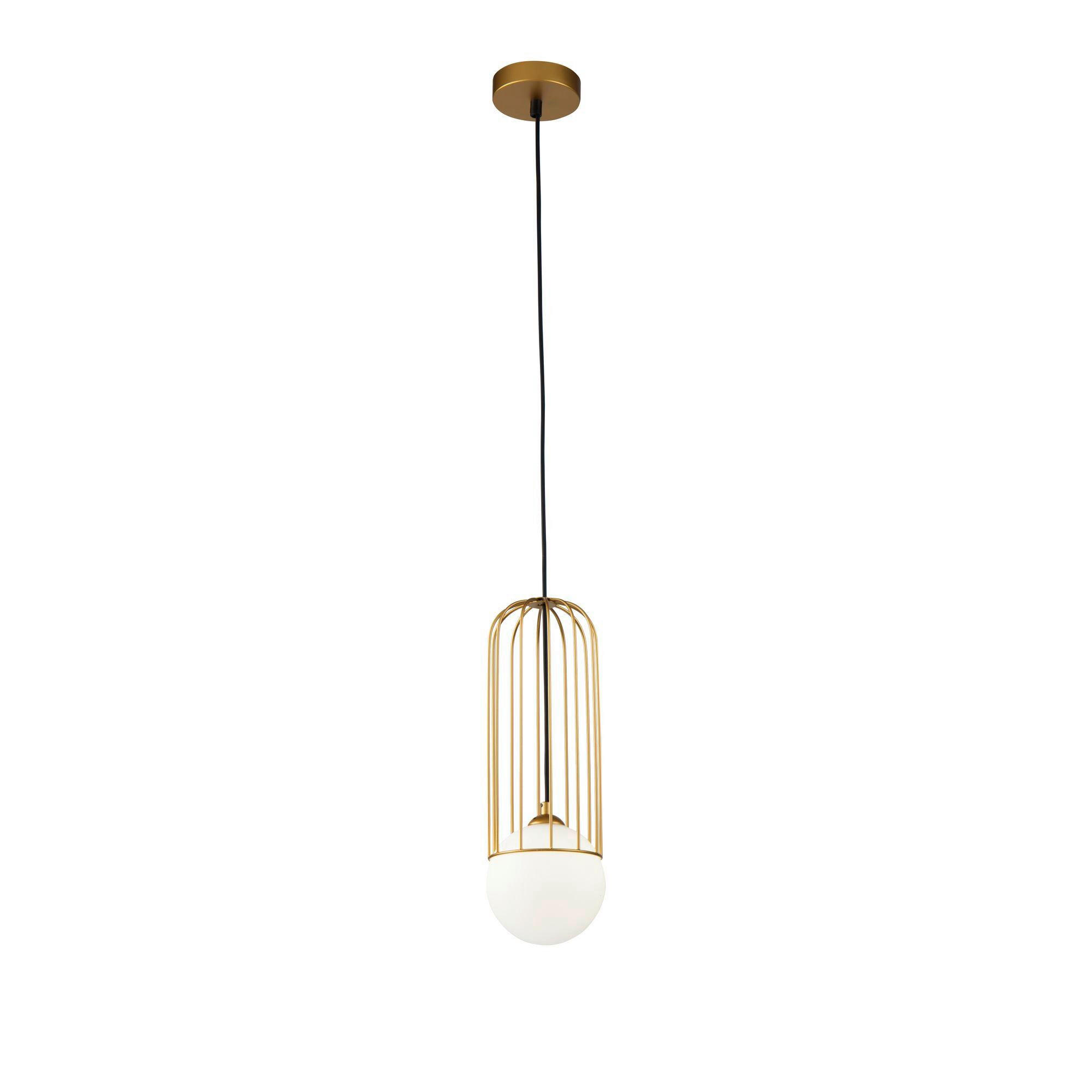 STROPNÍ ZÁVĚSNÉ SVÍTIDLO, 12/35 cm  - bílá/barvy zlata, Trend, kov/sklo (12/35cm) - MAYTONI